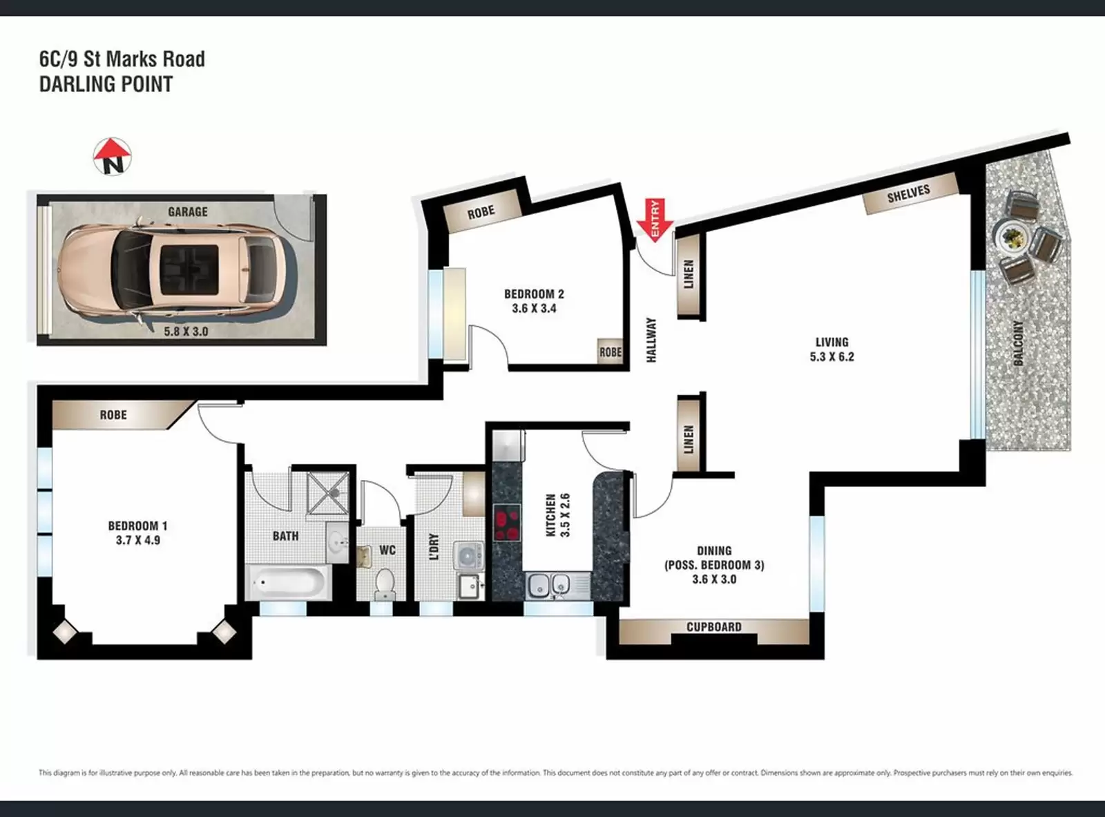 6c/9 Saint Marks Road, Darling Point Leased by Sydney Sotheby's International Realty - image 7